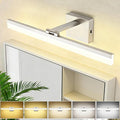 SOLFART 24 inch LED Vanity Lights Brushed Nickel Bathroom Light Fixture Bathroom Vanity Lights Over Mirror Vanity Lighting Fixtures 5 Color Temperature Dimmable Led Light Bar 5CCT