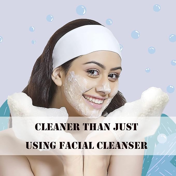 MIG4U 3 PCS Exfoliating Facial Scrubber Mitt, Face Cleanser Wash Mittens Exfoliator for Men & Women Dead Skin Cleaning Gloves