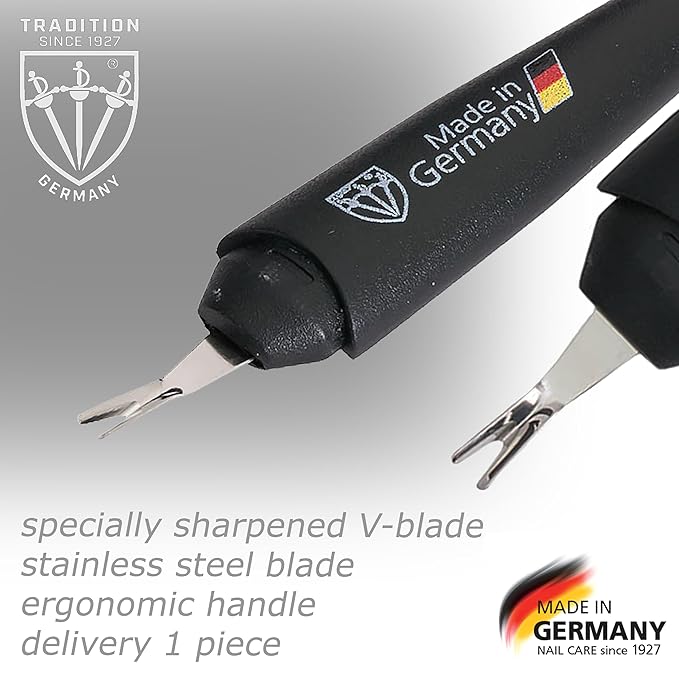 3 Swords Germany - Brand Quality Cuticle Knife Trimmer Remover Cutter (1pc.) Manicure Pedicure Grooming for Professional Finger & Toe Nail Care by 3 Swords, Made in Solingen Germany