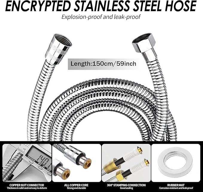 Drivse Showerhead, Drivse Filtered Shower Head With Handheld, High Pressure Handheld Hydrojet Nozzle Kit with Water Filter, Fits for Men, Women, Children and Pets. (Showerhead)
