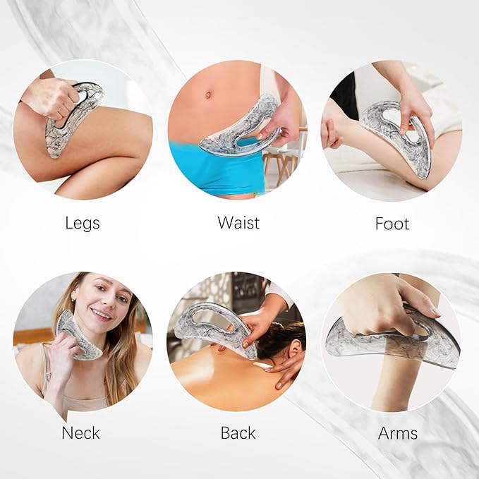 AICNLY Large Gua Sha Massage Tool, Lymphatic Drainage Massager, Muscle Scraping Massage Tools, Body Sculpting Anti Cellulite Tools for Man and Women