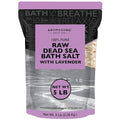 Aromasong Pure Raw Dead Sea Salt for Soaking with 100% Natural Lavender, 5 LB - Spa Bath Salt Fine Grain - Body Wash Scrub - Soak for Women & Men- Bulk Resealable Pack