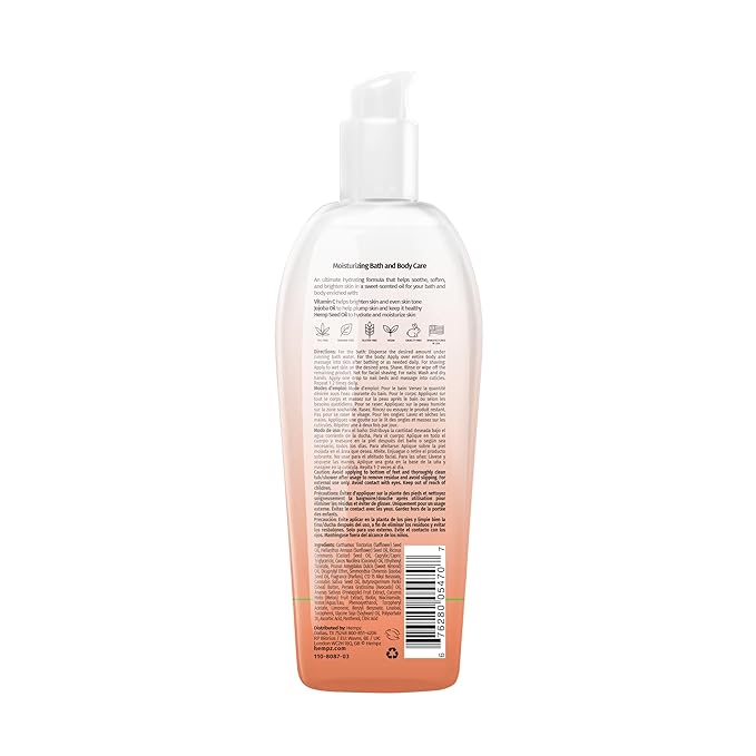 Hempz Sweet Pineapple & Honey Melon Herbal Hydrating Multi-Purpose Body Oil for Body - Moisturizing Bath, Shower, or Shaving Oil for Dry or Sensitive Skin for Women & Men, 6.76 Oz