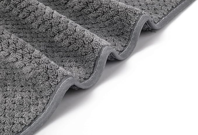 2 Pack Bath Towel Set, Waffle Bath Towel Set, Microfiber Super Soft Highly Absorbent, Sturdy Quick Drying Towels for Bathroom, Gym, Sports, Yoga(2 Piece 27" x 55", 1Grey+1Beige White)