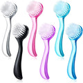 6 Pieces Facial Cleansing Brush Soft Bristle Facial Scrub Exfoliating Brush with Acrylic Handle, Face Wash Scrub Exfoliator Brushes for Face Care Makeup Skincare Removal