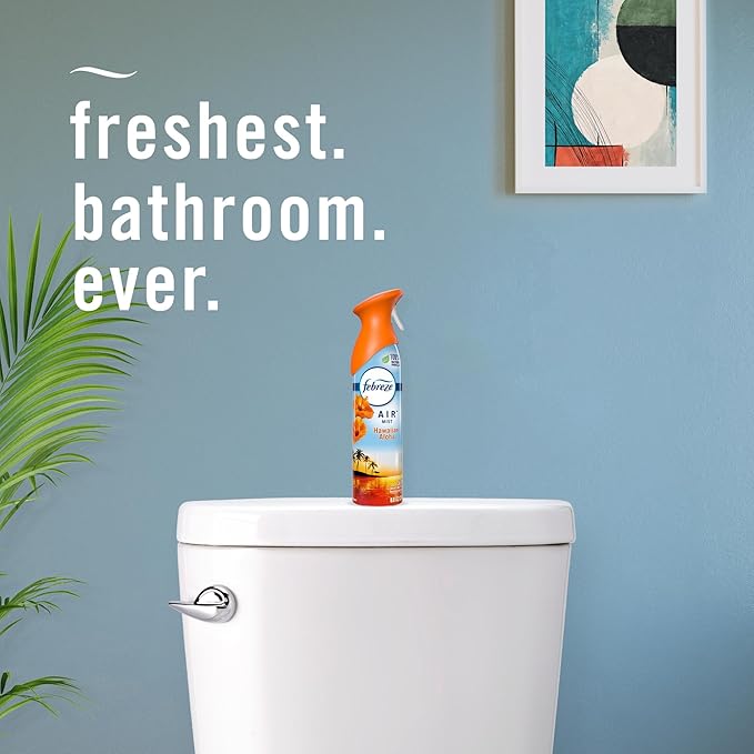 Febreze Air Mist Air Freshener Spray, Odor-Fighting Room Spray, Air Fresheners for Home and Bathroom and Kitchen, Aerosol Can, Hawaiian Aloha Scent, 8.8oz, 1 Count