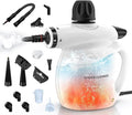 Steam Cleaner, Pressurized Handheld 13pcs Multi-Purpose Natural Deep Cleaning Steamer, Portable Steamer for Cleaning Home, Grout, Kitchen, Car, Window, Upholstery, Bathroom and Clothes, White