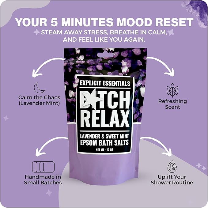 Lavender Bath Salts for Women, Self Care Gift Ideas for Women