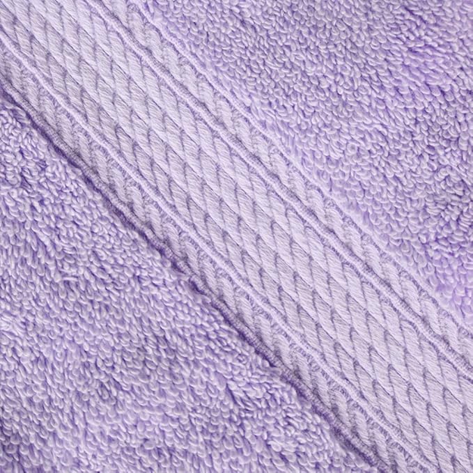SUPERIOR Egyptian Cotton Pile 3 Piece Towel Set, Includes 1 Bath, 1 Hand, 1 Face Towel/Washcloth, Ultra Soft Luxury Towels, Thick Plush Essentials, Guest Bath, Spa, Hotel Bathroom, Purple