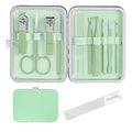 10 in 1 Manicure kit Personal Care Men's Accessories, Professional Nail Kit Pedicure Kit, toe nail clippers for Men and Beauty Tools Portable Set, Travel deluxe Beauty Tools Convenience Set(Green)