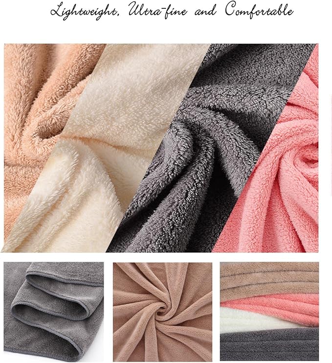 Lumimi Towels 4 Piece Soft Microfiber Bath Towel Set Salon Gym Yoga Travel Super Absorbent Lightweight Quick Dry and Durable, 55" L x 27" W, 4 Pack Multicolour Red