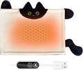 Cute Cat Shape Heating Pad for Period Cramps & Menstrual Pain Relief, 5V 2A USB Fast Heating with 4 Heat Settings & Auto-Off, Portable Electric Corduroy & Plush Warmer for Women & Teen Girls