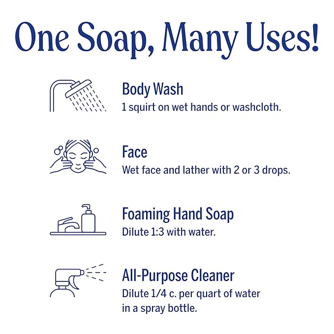 Dr. Bronner's Pure-Castile Magic Soap Liquid (Peppermint, 1 Gallon) – Made with Regenerative Organic Certified Oils - For Face, Hair, Laundry, Dishes- Hand Soaps & Body Wash