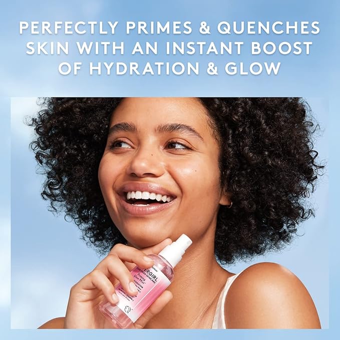 COVERGIRL Clean Fresh Skincare Priming Glow Facial Mist with Rose Water and Vitamin C, 3.3 Fl Oz (Pack of 2)