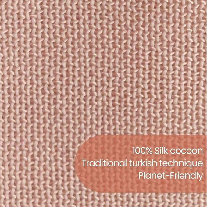 Turkish Silk Exfoliating Glove – Hammam Kese Mitt for Deep Dead Skin Removal – 100% Natural Cocoon Silk Body Scrub for Smooth, Radiant Skin – Reusable Spa Exfoliator by SEDAPIEL