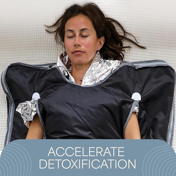 LifePro Sauna Wrap Foil Blanket - Disposable Non-Toxic Thermal Blanket Foil Wrap - for Max Body Heat Retention, for Use with Far Infrared Sauna Blanket Therapy - 63" x 82.5"