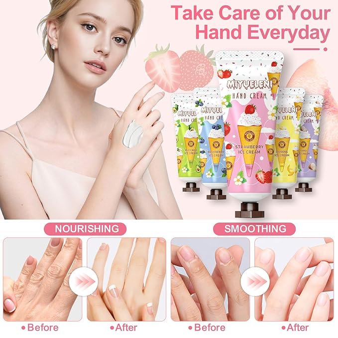 20 Pack Hand Cream Gift Set , Mothers Day Gifts, Moisturizing Hand Lotion Travel Size for Dry Hands, Birthday Gifts for Women&Teen girls, Teacher Appreciation Gifts, Nurses Week Gifts, Mini Bulk Gifts