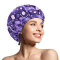 1 PCS Shower Cap, Double Layer & Adjustable Bathing Cap for Shower, Extra Large Reusable Hair Cap for Women, Waterproof Exterior & EVA Lining, Oversized Design for All Hair Lengths/Style