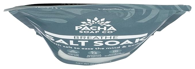 PACHA SOAP Breathe Salt Soak, 32 OZ