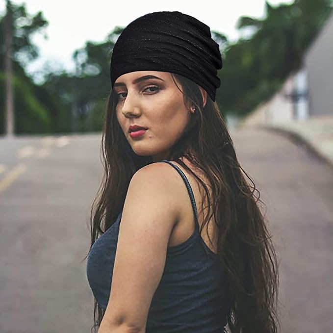 Women's Summer Beanie for Men Hat Boho Hats Adult Dwarf Hats Chemo Cap Cancer Headwear Caps Baggy Skull Sleep Cap Nightcap