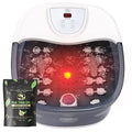 ECARBME Foot Spa Bath Massager with Heat, Foot Bath with 22 Massage Rollers, Temperature Control, Jets, Bubbles, Epsom Salt and Vibration, Foot Soaking Tub for Relaxation - Grey