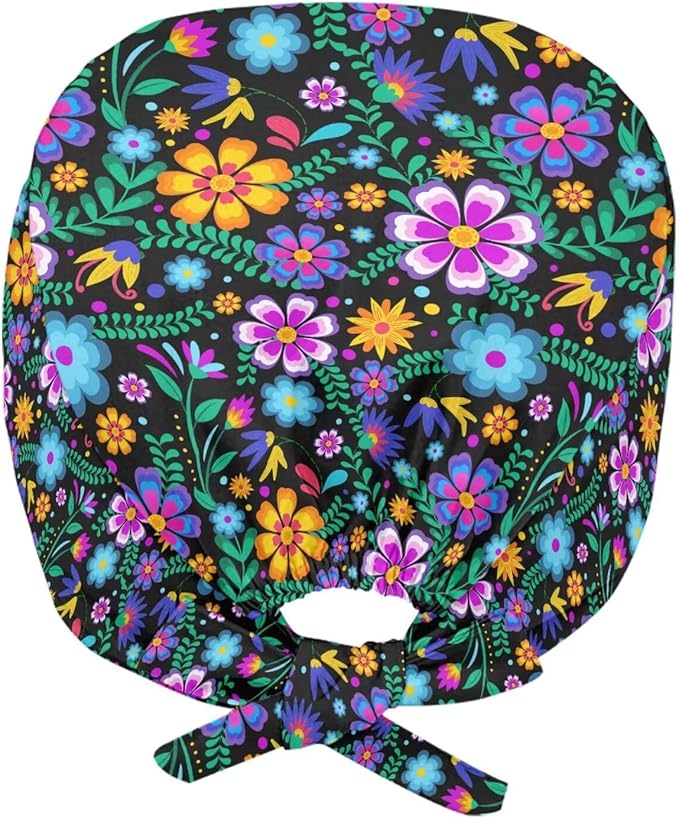JoyLamoria Novelty Printed Cap with Sweatband Women Men Adjustable Tie Back Hats for Paiting