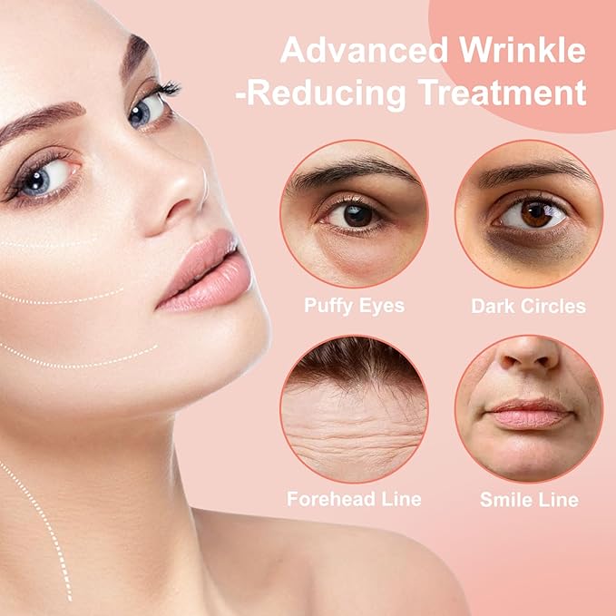 Micro Eye Patches, Under Eye Patches for Puffy Eyes, Dark Circles & Fine Lines, Deeply Hydrating Anti-Wrinkle Patches, Smooth Application Forehead & Smile Line Patches (2)