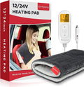 Comfytemp 12V/24V Car Electric Blanket for Back, 4 Heat Settings, 11Auto-Off, Portable Mini Travel Blanket for Neck, Shoulders, Hip, Waist, Truck, SUV, 12" x 24" Washable for Drivers Women Men Winter