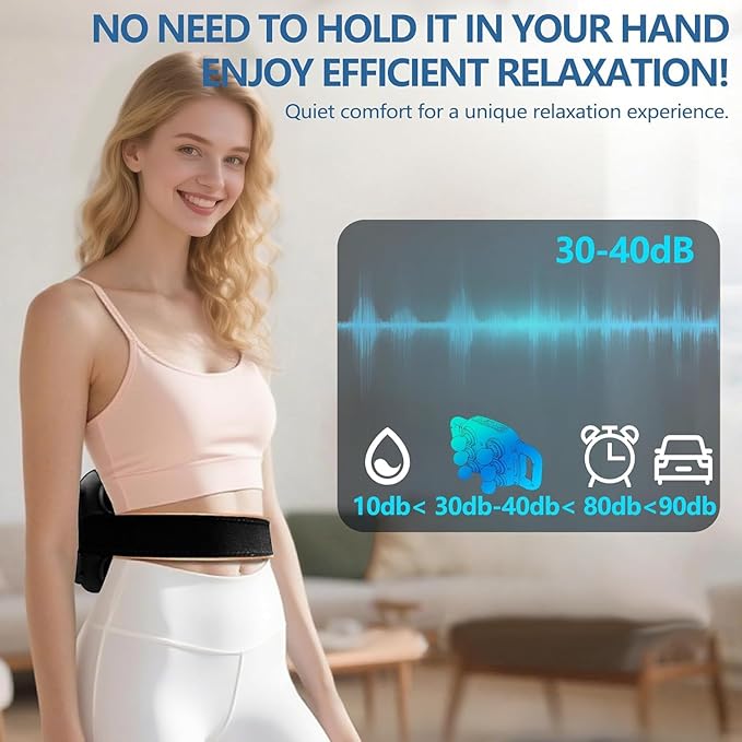 UFFAE Six Head Massage Gun, 50 Intensity Levels & 9 Massage Modes, Equipped with 3 Different Massage Heads, Massage Gun with Adjustable Belt Ideal Gifts for Women, Men, Mom, and Dad