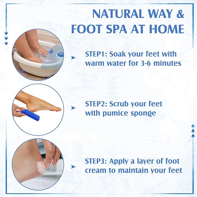 Batiyeer 100 Pcs Pumice Stone for Feet Scrubber Dead Skin Disposable Foot Pumice Foot Shower Scrubber Foot Scrubber for Heel Cuticle Callus Remover Bath Spa (Blue)