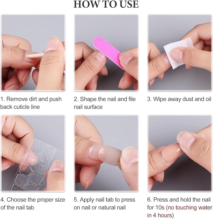 SUTOKAKA 20Pcs Press On Nail Tools Kit, Disposable 4-in-1 Nail Prep Application Manicure Set with Nail Files, Prep Pads, Adhesive Nail Tabs & Wood Stick for Professional Salon Home Supplies