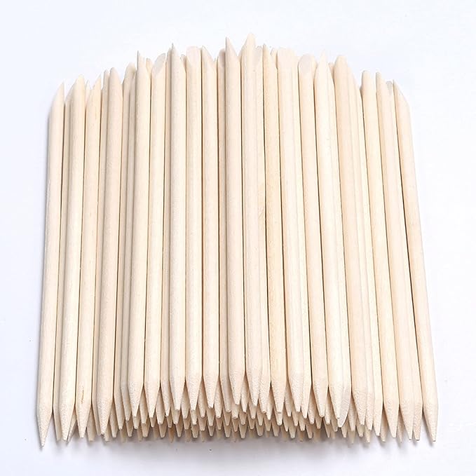 600Pcs Orange Wood Sticks for Nails, HOOMBOOM Double Sided Cuticle Pusher Remover Nail Art Manicure Pedicure Tool for Manicure Pedicure