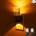 Briignite Flameless Candle Night Light, Bubble Night Lights Plug into Wall, Candle Nightlight with Light Sensor, 0-100LM Dimmable LED Night Light Plug in, Amber Nightlight for Hallway Bathroom