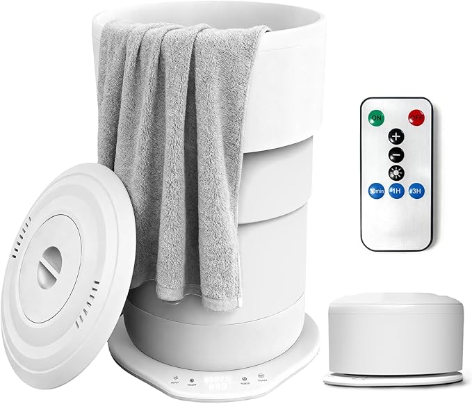 Ann Katy Towel Warmer Bucket for Bathroom – 23L Large Capacity Hot Towel Heater with Timer & Auto Shut Off, Fits 40x70 Inch Towels, Bathrobes & Blankets, Quick Heating Spa Towel Warmer for Home