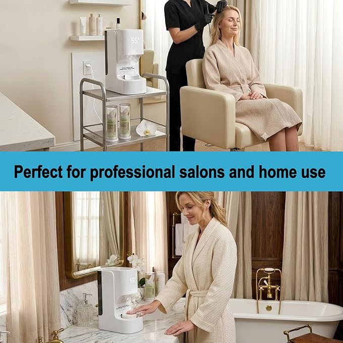 Hot Towel Dispenser, Smart Hot Face Towel Dispenser, 5-Second Rapid Heating, Automatic Heating & Dispensing, 131°F Constant Temperature, Includes 20 Compressed Towels, for Spa Bathroom & Home, White