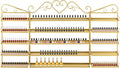 5 Tiers Wall-Mounted Nail Polish Storage Racks Metal Nail Polish Holder Cosmetic Display Case Lipstick Perfume Wall-Mounted Shelf for Home Spa Nail Salon Shop