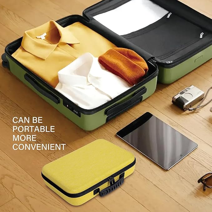 Essential Oils Carrying Case Holds 60 Grids for 1-3ML Roller Bottles 5ml, 10ml, 15ml Bottles Storage Organizer Bag Hard Shell EVA, Essential Oil Bag with Detachable Sponge Pad Yellow