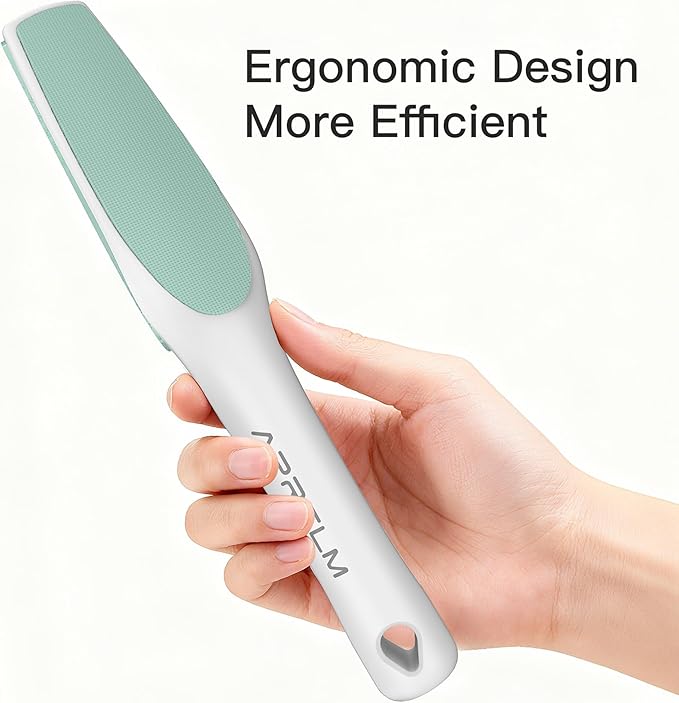 APRELM 3-Sided Nano Glass Foot File, 3-in-1 Coarse/Medium/Fine Foot Callus Remover, Professional Callus Remover for Feet Hard Skin Smooth Polishing (Turquoise)