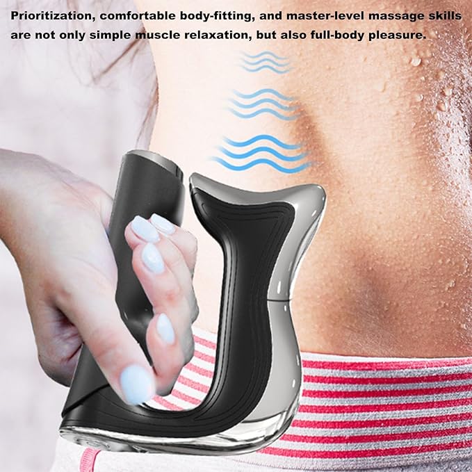 Gua Sha Massage Tool Fascia Knife Multifunctional Muscle Discomfort Relief Christmas Gift Electric Fascia Knife for Muscle Relaxation Scraper for Fascial Massager for the Whole Body (White)
