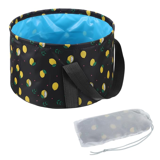 Molain Foldable Bucket for Soaking Feet, Portable Foot Bath Tub Spa Basin Black Footbath Bucket for Travel Home Pedicure Outdoor Camping