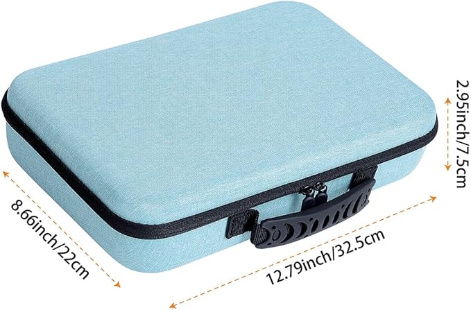 Essential Oils Carrying Case Holds 60 Grids for 1-3ML Roller Bottles 5ml, 10ml, 15ml Bottles Storage Organizer Bag Hard Shell EVA, Essential Oil Bag with Detachable Sponge Pad Sky Blue