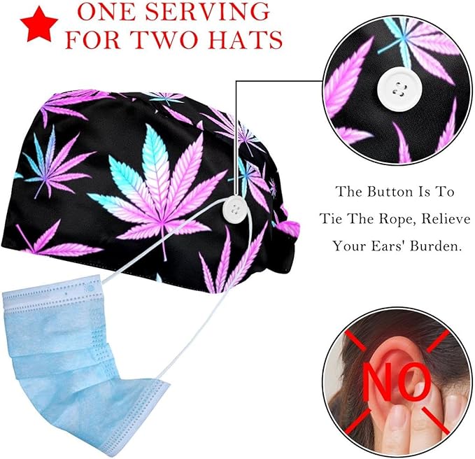 Women's Working Caps with Scrunchies Tarot Pattern Background Lace-Up Hat Unisex Hair Covers One Size