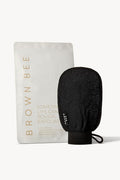 Brown Bee Exfoliating Mitt – Reusable Body Exfoliator Glove for Smooth Skin, Tanning Prep & Build-Up Removal, All Skin Types
