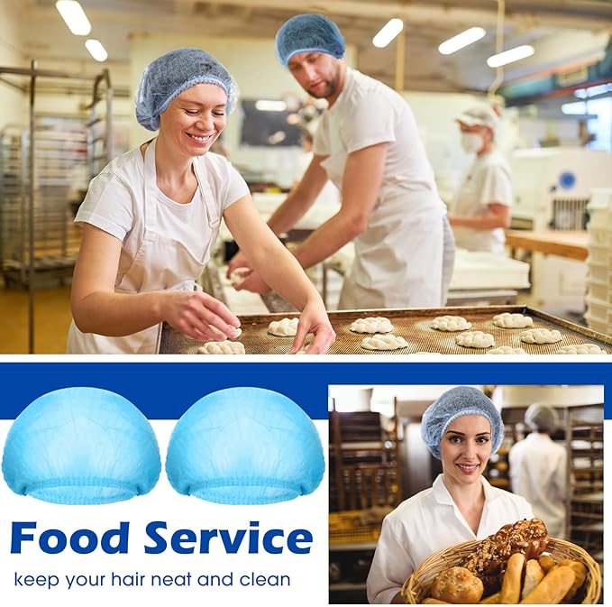 Yahenda 2000 Pcs Disposable Hair Nets Bulk 21 Inch Non Woven Bouffant Caps for Food Service Cooking Medical Salon Spa Beauty