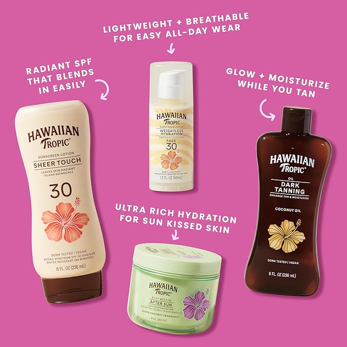 Hawaiian Tropic After Sun Body Butter with Coconut Oil, 8 oz, After Sun Lotion, Moisturizing Body Lotion, After Sun Moisturizer, Coconut Body Butter, After Sun Care, After Sun Skin Care, 8 oz
