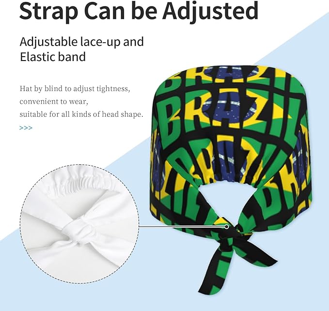 Adult Working Cap Adjustable Cleaning Work Sweatband Scrub Hat Tie Back Hats Headwear Bouffant Hat Head Headgear