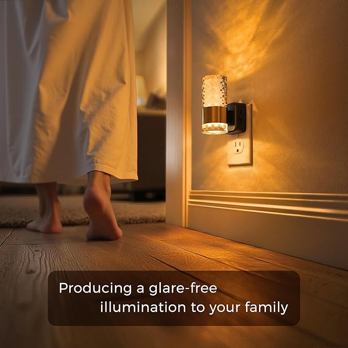 L LOHAS LED Night Light,Modern Night Lights Plug into Wall,Amber-3000K-5000K Adjustable Color Temperature Night-Light,Dimmable Nightlights with Dusk to Dawn Sensor for Rooms Bathroom Hallway