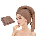 Microfiber Hair Towel Quick Dry Hair Towel Hair Drying Towels Suitable for All Kinds of Hair Ultra Absorbent Long and Thick Hair 24X48inch Dark Brown (1pcs)