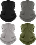 ROXUN 4 Pack Neck Gaiter, Cooling Breathable Face Mask UV Protection Scarf Hiking Bandana for Men/Women