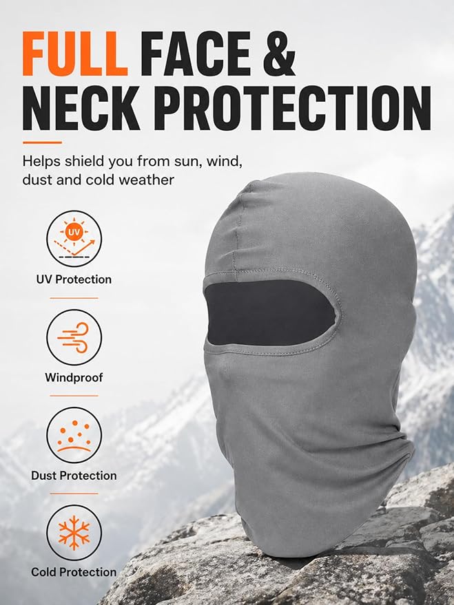 SATINIOR 6 Pcs Ski Mask Cover Balaclava Full Face Mask Summer Face Cover UV Windproof Balaclava for Men Women Outdoor Sports